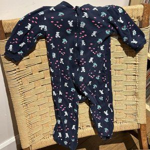 Blue Bunny and Flowers Pyjama